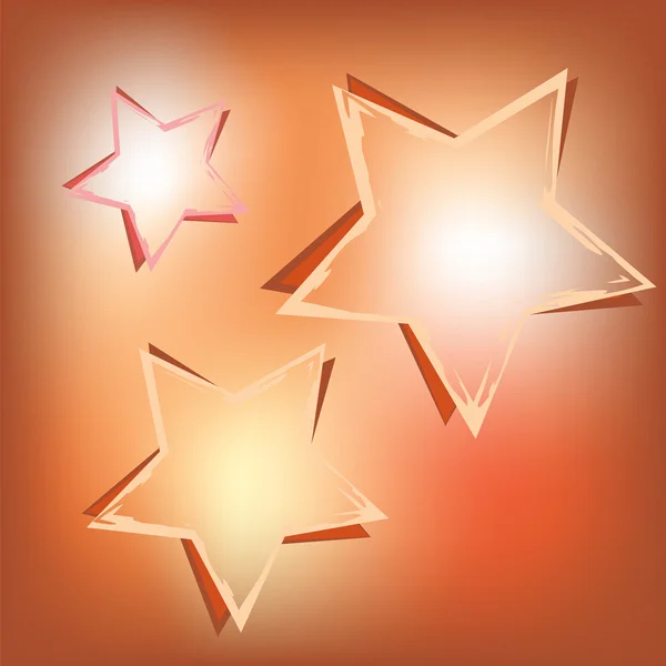 Stjärnor på lysande bakgrund — Stock vektor
