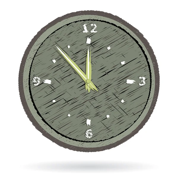 Часы с трещинами — стоковый вектор