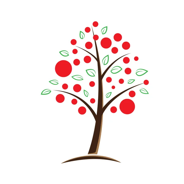 Apple tree symbolické ilustrace — Stockový vektor