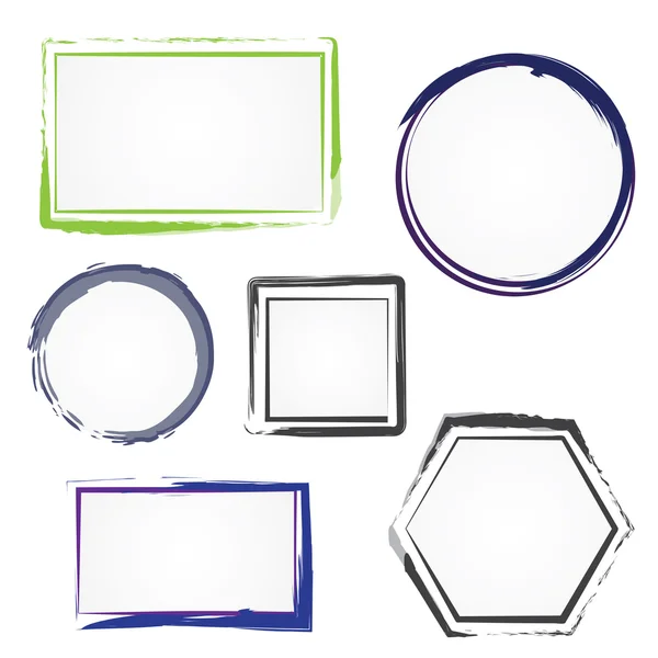 Set of painted frames — Stock Vector