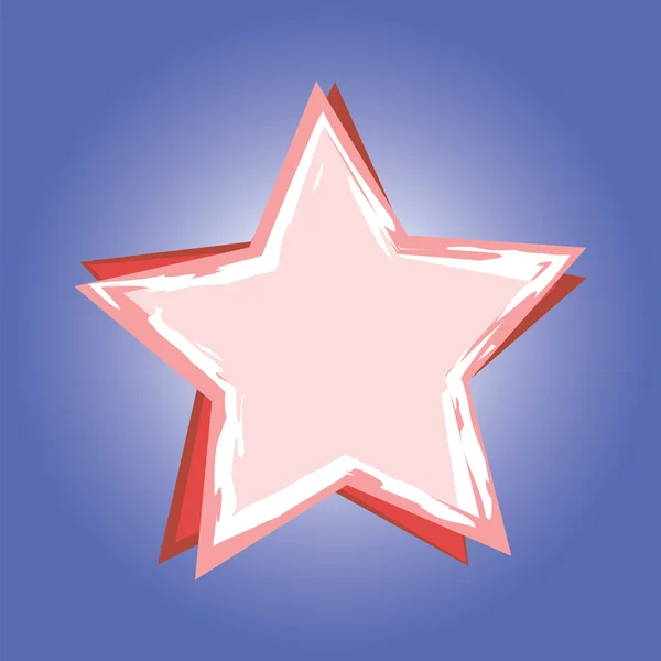 Red star on blue background — Stock Vector