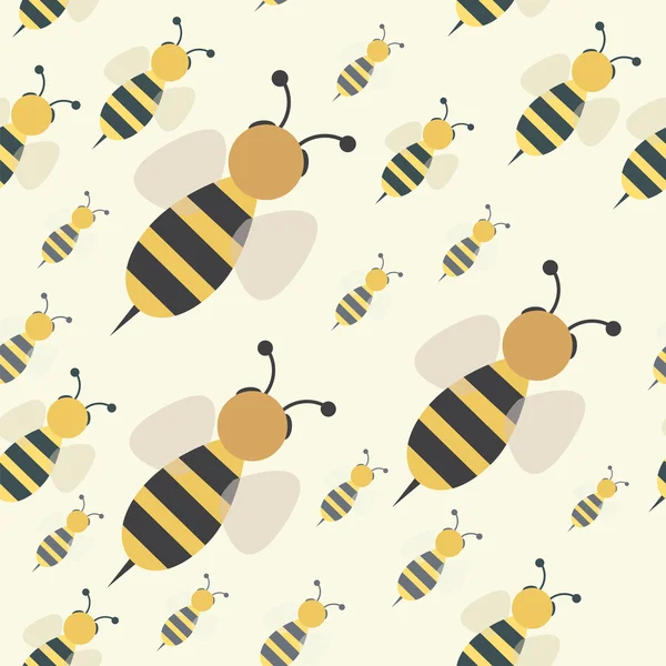 Essaim d'abeilles abstrait sans couture — Image vectorielle