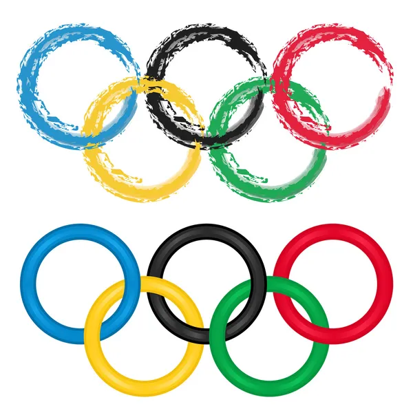 Anneaux olympiques - ensemble vectoriel de deux — Image vectorielle