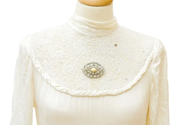 Detalle del vestido de novia - 1930 genuino — Foto de Stock