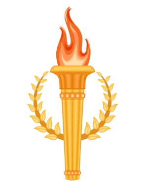 Greek Olympic Torch clipart