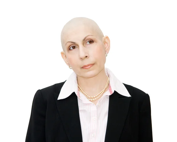 Γυναίκα ασθενή με καρκίνο που υποβάλλονται σε χημειοθεραπεία — Φωτογραφία Αρχείου