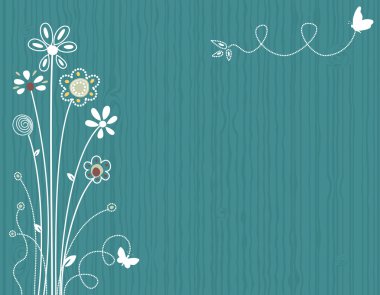 Floral greeting card clipart