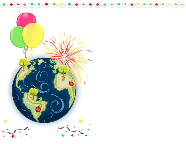 Carte de voeux du Jour de la Terre — Image vectorielle