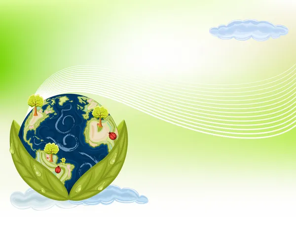Зелена Планета Земля - абстрактним фоном — стоковий вектор