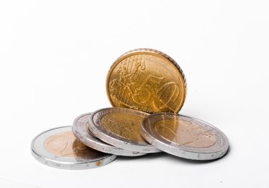 Euro ve euro cent bir avuç