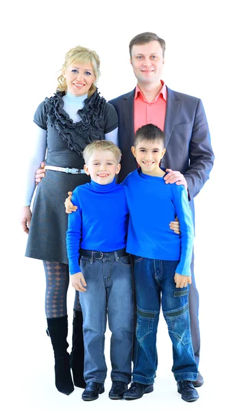 Family isolated on white background — Stock Photo, Image