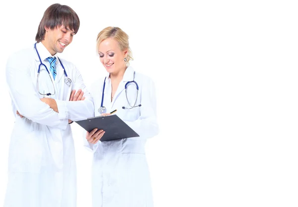 Lächelnde Ärzte mit Stethoskopen — Stockfoto