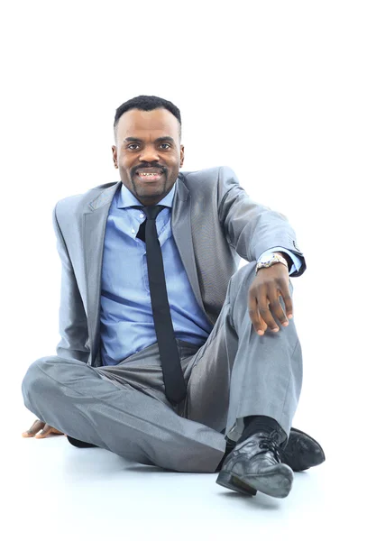 Uomo d'affari afro-americano rilassante — Foto Stock