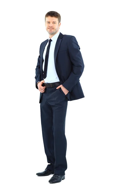 Porträt eines Geschäftsmannes isoliert auf weißem Hintergrund — Stockfoto