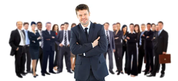 Business team and their leader Stock Image