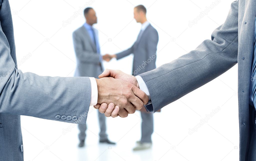 Two handshakes