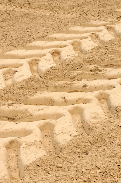 Tractor Traces on the Ground — Stock Photo, Image