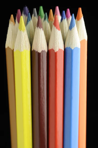 Um monte de lápis de cor — Fotografia de Stock