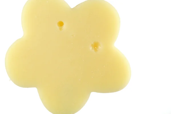 Virág alakú darab sajtot — Stock Fotó