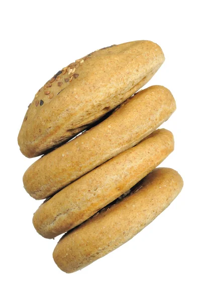 Zelfgemaakte broodjes met sesamzaad — Stockfoto