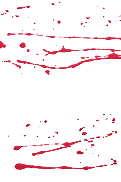 Kırmızı boya çizgiler ve lekeler — Stok fotoğraf