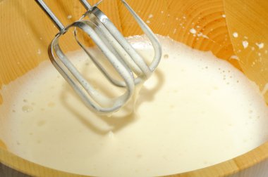 Electric Mixer Beaters and Whipped Eggs clipart