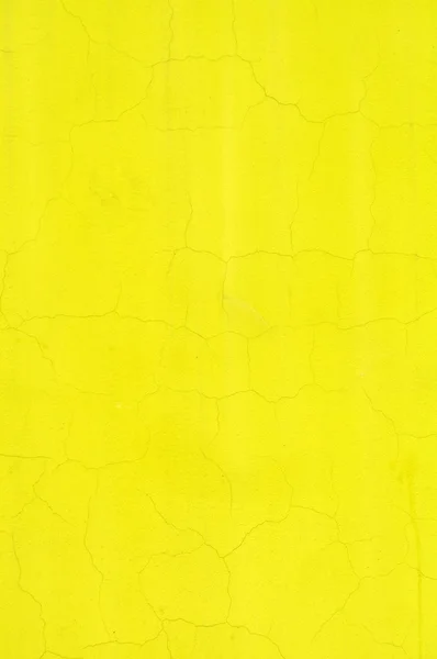 Gelbe Betonwand rissig — Stockfoto