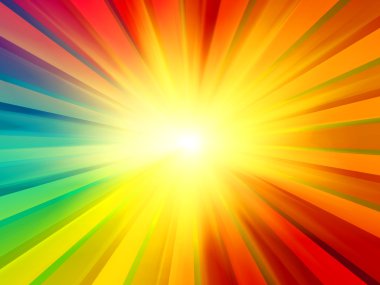 Multicolored Sun Rays Background