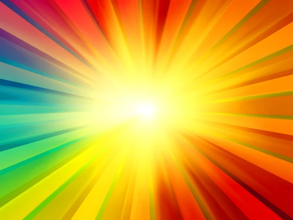 Rayons de soleil multicolores Fond Photos De Stock Libres De Droits