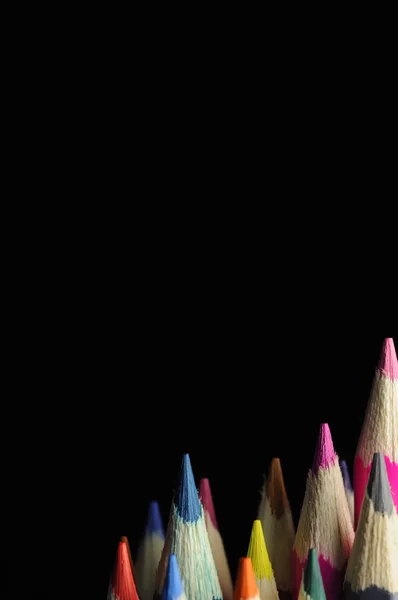 Συμβουλές από χρωματιστά μολύβια για το μαύρο — Φωτογραφία Αρχείου