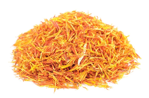 Safflower (Substitute for Saffron) Isolated on White Background — Stock Photo, Image