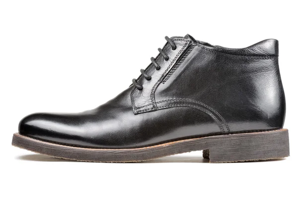 Erkekler klasik siyah deri ayakkabı — Stok fotoğraf