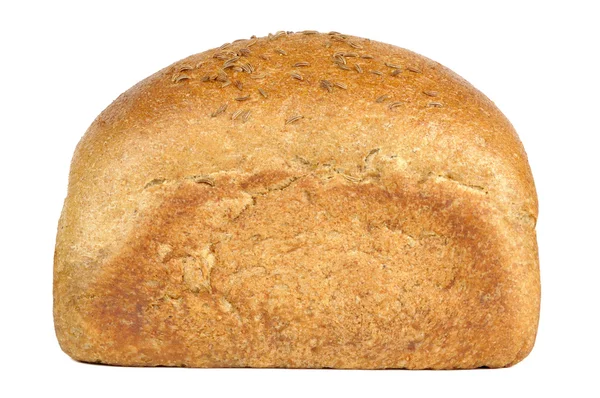 Pão de pão branco com sementes de alcaravia — Fotografia de Stock