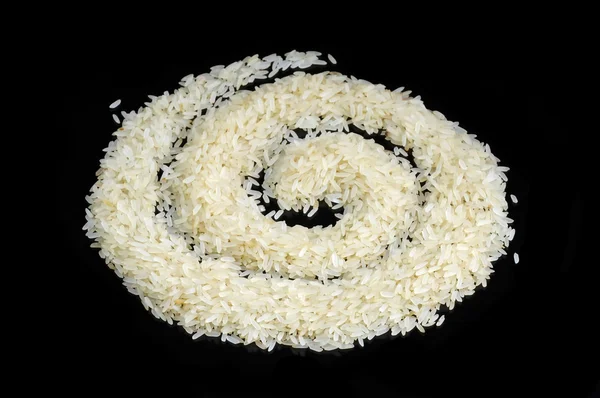 Spirála z dlouhozrnné rýže — Stock fotografie