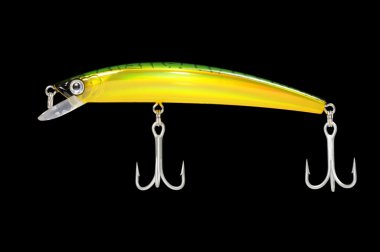 Fishing Lure (Wobbler) on Black Background clipart