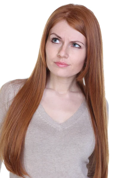 아름 다운 redhair 여자 — 스톡 사진