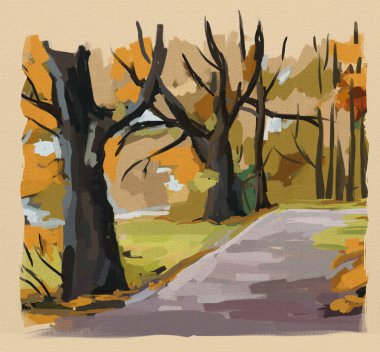 Autumn park clipart