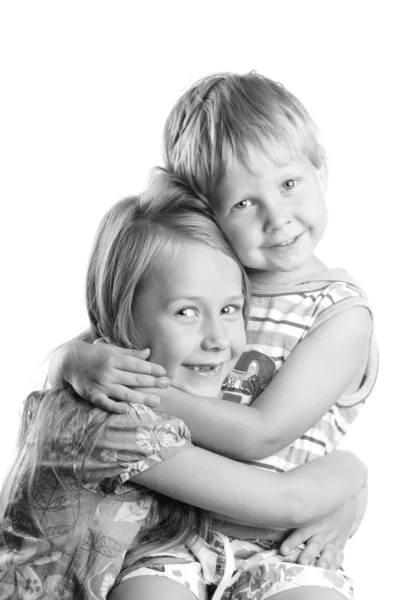 Feliz hermano y hermana — Foto de Stock
