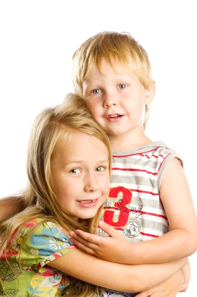 Happy brother and sister — Stock Photo, Image