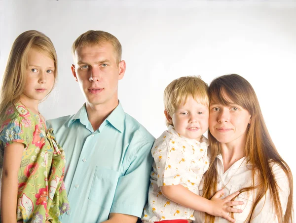 Family portrait of four — Stock Photo, Image