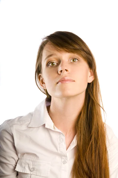 Retrato de una hermosa joven — Foto de Stock