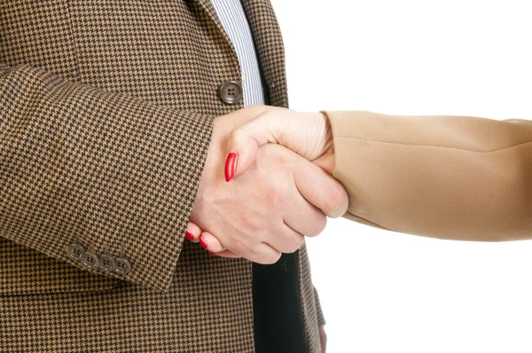 Photo of handshake of business partners after striking deal — Stock Photo, Image