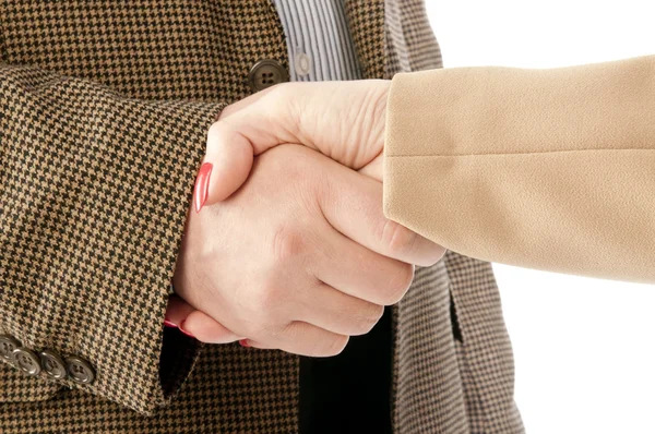 Photo of handshake of business partners after striking deal — Stock Photo, Image