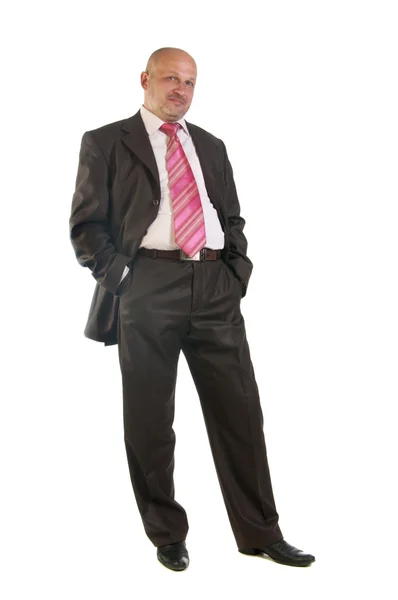 Uomo d'affari su sfondo bianco — Foto Stock