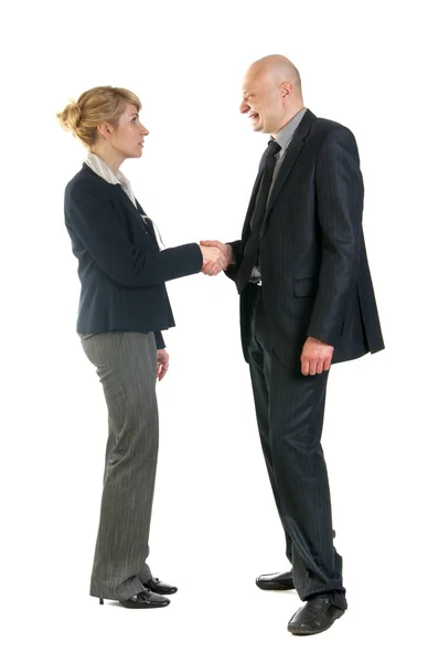 两个业务人握手 — 图库照片