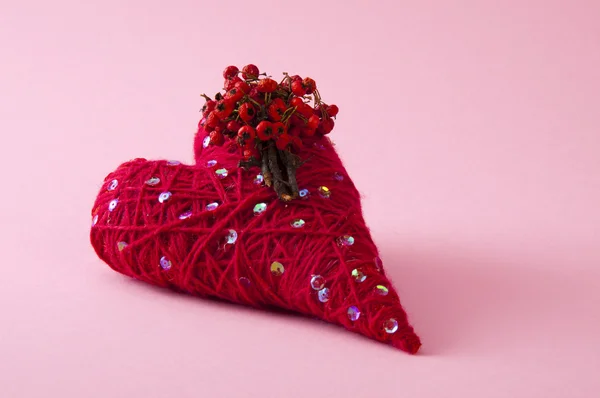 Corazón rojo decorativo — Foto de Stock