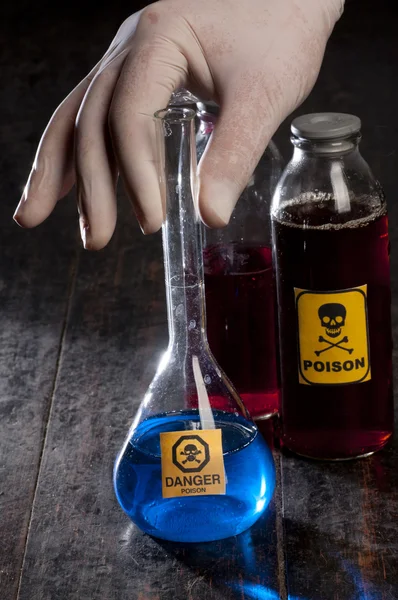 Δηλητήριο μπουκάλι με ετικέτα — Φωτογραφία Αρχείου