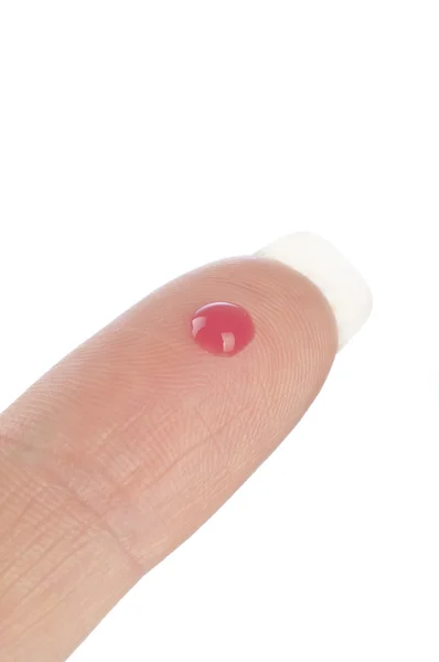 Hand with bleeding finger — Stock Photo, Image