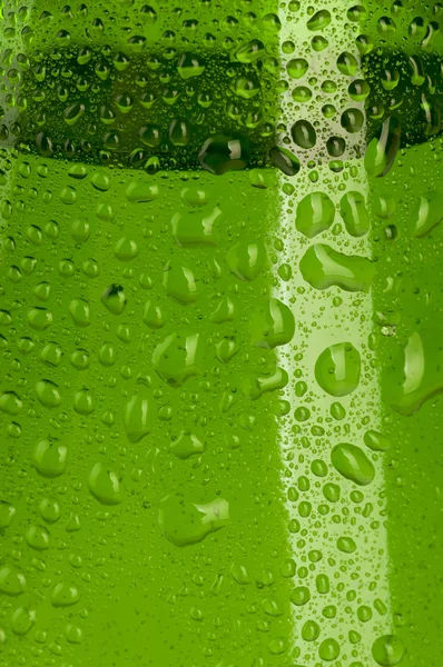 Textur vatten droppar på flaskan — Stockfoto