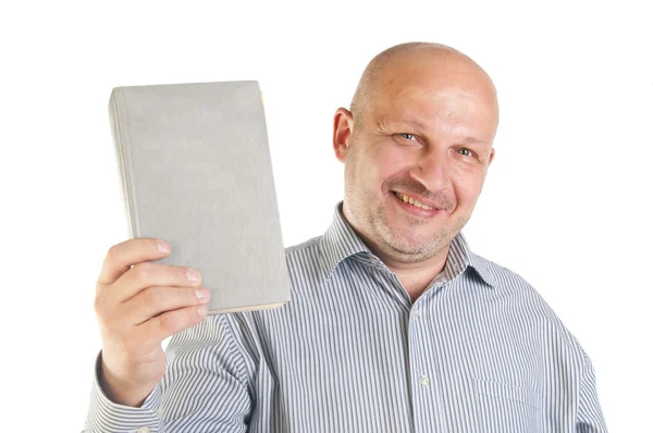 Businessman holding a book Royalty Free Stock Images